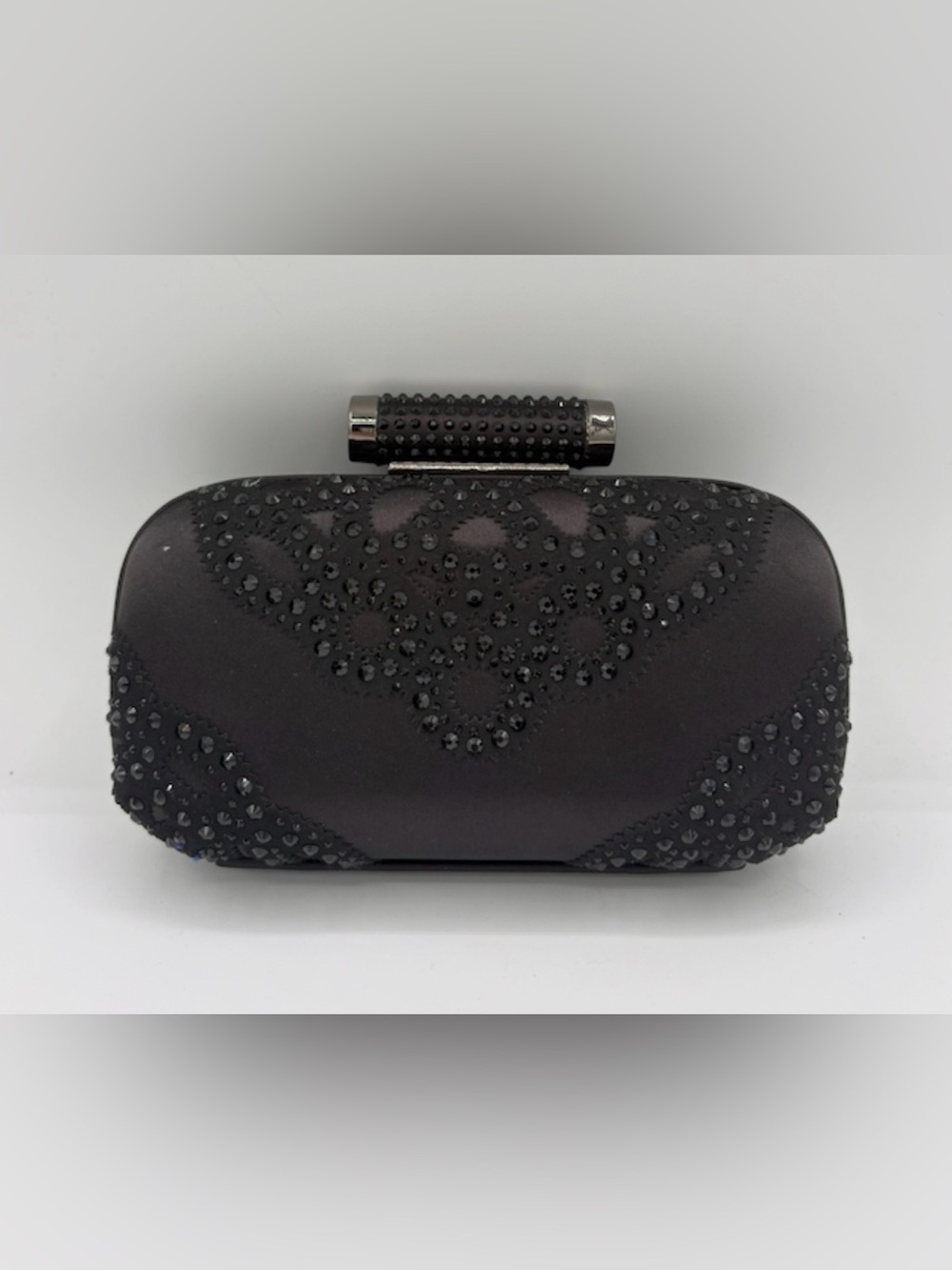Badgley Mischka NWT Satin Rhinestone Clutch: Black & Ivory Available